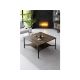 HANAH HOME Sto za dnevnu sobu Black Line Walnut Black 1 - 182035-1