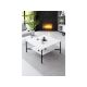 HANAH HOME Sto za dnevnu sobu Black Line White Black - 182036
