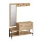 HANAH HOME Cipeplarnik sa čivilukom i ogledalom Nonso Sapphire Oak (793ELG3909) - 182236