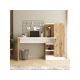 HANAH HOME Radni sto sa policama Ct2-Aw, braon/krem - 182391