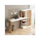 HANAH HOME Radni sto sa policama Ct2-Aw, braon/krem - 182391