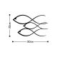 WALLXPERT Zidna dekoracija Fish Black - 182451