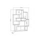 HANAH HOME Polica za knjige Barce White Oak - 183230