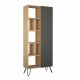 HANAH HOME Polica za knjige Jedda Bookcase Oak Anthracite - 183254