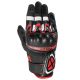 IXON Rs2 black white red rukavice - 18362IXOBWR