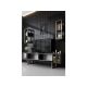 HANAH HOME TV polica Gold Line Anthracite Black 1 - 185764