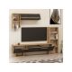 HANAH HOME TV komoda i police Mega, crna/braon - 185782-1