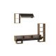 HANAH HOME TV komoda i police Mega, crna/braon - 185782-1
