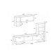 HANAH HOME TV komoda i police Mega, crna/braon - 185782-1