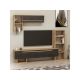 HANAH HOME TV komoda i police Mega, crna/braon - 185782-1
