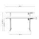 Mark Adler Leader 7.6 Beli Električni podesivi sto 160x80cm - EP3123747