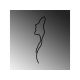 WALLXPERT Zidna dekoracija Woman Face Profile - 186826