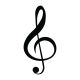 WALLXPERT Zidna dekoracija Treble Clef - 186828
