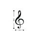 WALLXPERT Zidna dekoracija Treble Clef - 186828