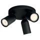 PHILIPS Spot lampa Pongee crna sa 3x5,5W GU10 - 18690