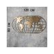 WALLXPERT Zidna dekoracija World Map Globe Led Gold - 186987-1-1