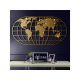 WALLXPERT Zidna dekoracija World Map Globe Led Gold - 186987-1-1