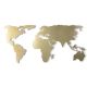 WALLXPERT Zidna dekoracija World Map silhouette XL gold - 187146