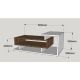 HANAH HOME Sto za dnevnu sobu Spring White Walnut - 189134