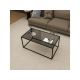HANAH HOME Sto za dnevnu sobu Lizbon Smoked Glass - 189201