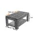 HANAH HOME Sto za dnevnu sobu Shelf Walnut - 189215