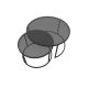 HANAH HOME Sto za dnevnu sobu Tokyo Black - 189479