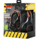 Canyon Gaming headset with 7.1 USB connector, adjustable volume control, orange LED backlight, cable length 2m, Black, 182*90*231mm, 0.336kg - CND-SGHS7