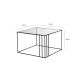 HANAH HOME Sto za dnevnu sobu Outline Black - 191211