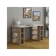 HANAH HOME Radni sto sa policama Colmar, bela/svetlo braon - 192455