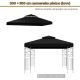 Platno za gazebo paviljon 3x3m Crna - EP2931909