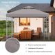 Platno za gazebo paviljon 3x3m Siva - EP2931912