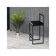 HANAH HOME Barska stolica Nordic, crna - 118BRN1172