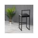 HANAH HOME Barska stolica Nordic, crna - 118BRN1172