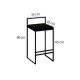 HANAH HOME Barska stolica Nordic, crna - 118BRN1172