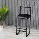 HANAH HOME Barska stolica Nordic, crna - 118BRN1172