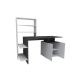HANAH HOME Radni sto sa policama, bela/antracit - 194117