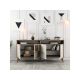 HANAH HOME Komoda Milan 160 Walnut White Marble - 194366