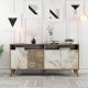 HANAH HOME Komoda Milan 160 Walnut White Marble - 194366