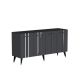 HANAH HOME Komoda Asel Anthracite Silver - 194420