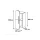 HANAH HOME Zidna polica Rose Walnut White - 194506