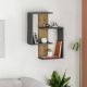 HANAH HOME Zidna polica Paranoid Anthracite Dark Oak - 194525