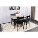 HANAH HOME Set trpezarijskih stolica 4/1 Ekol 1331, crna - 194872