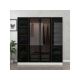 HANAH HOME Ormar sa staklenim vratima Kale 6635, bela/crna - 194919