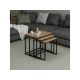 HANAH HOME Set klub stolova Evia, braon/crna - 195058