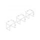 HANAH HOME Set klub stolova Evia, braon/crna - 195058