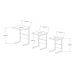 HANAH HOME Set stolova Sali 3/1, antracit - 195084-1
