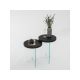 HANAH HOME Set stolova Serenity 2 Anthracite Transparent - 195092-1