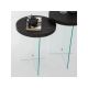 HANAH HOME Set stolova Serenity 2 Anthracite Transparent - 195092-1