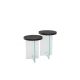 HANAH HOME Set stolova Serenity 2 Anthracite Transparent - 195092-1