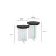 HANAH HOME Set stolova Serenity 2 Anthracite Transparent - 195092-1